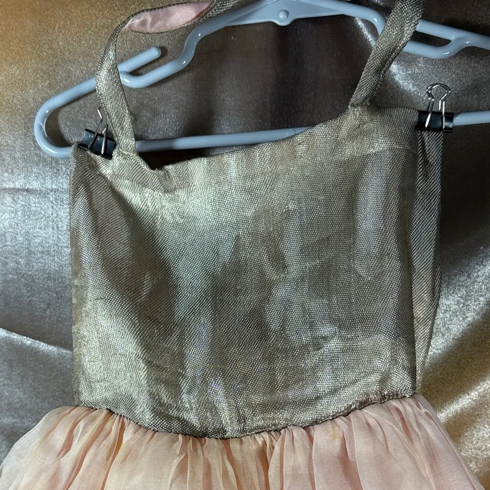 Vintage ballerina bespoke Sparkling Gold and Pink Kids‎ Costume see pics B1